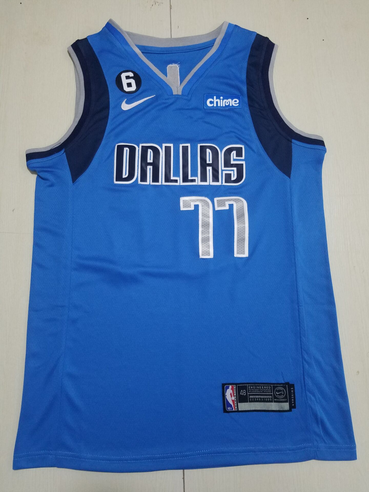 Men Dallas Mavericks 77 Luka Doncic Light Blue Nike 2022 NBA Jersey
